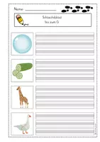 Vorschau - Arbeitsblätter - Schleich- oder Laufdiktat (Kl.1+2) bis zum G - für Flex und Flora - Seite 3