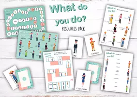 zapowiedź - WHAT DO YOU DO? RESOURCES PACK – ZESTAW MATERIAŁÓW DO DRUKU - obwoluta