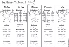 Vorschau - Arbeitsblätter - tägliches Training 1 - Wiederholung ZR 100 - Seite 2