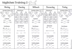 Vorschau - Arbeitsblätter - tägliches Training 2 - Wiederholung ZR 100 - Seite 2