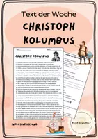 Vorschau - Fördermaterial/Inklusion - Text der Woche: Kolumbus - Deckblatt