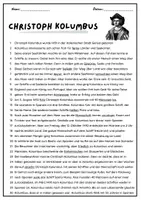Vorschau - Fördermaterial/Inklusion - Text der Woche: Kolumbus - Seite 1