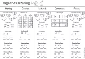 Vorschau - Arbeitsblätter - tägliches Training 3 - Wiederholung ZR 100 - Seite 2