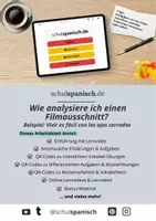 Vorschau - Arbeitsblätter - Arbeitsblatt Spanisch: "Wie analysiere ich einen Filmausschnitt?" - Deckblatt