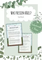 Vorschau - Text - Was fressen Vögel? - Weichfutter- & Körnerfresser (Sachtext) - Deckblatt
