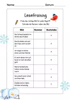 Vorschau - Arbeitsblätter - Winter Leseübung Grundschule Lesen DaZ Leseförderung - Seite 2