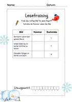 Vorschau - Arbeitsblätter - Winter Leseübung Grundschule Lesen DaZ Leseförderung - Seite 3