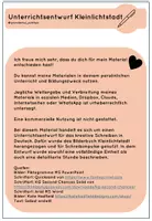 Vorschau - Stundenentwürfe - Unterrichtsentwurf kreatives Schreiben Kleinichtstadt - Seite 1