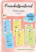 Vorschau - Spiele - Partnerlesen: Wortgruppen (Kl. 1) - Deckblatt