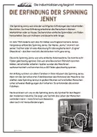 Vorschau - Arbeitsblätter - Die Spinning Jenny- Arbeitsblätter 2x Industrialisierung - Deckblatt