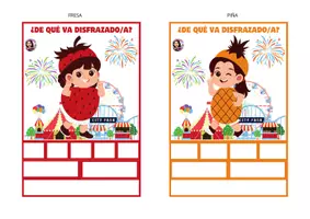 Vista previa - Hojas de trabajo - FIESTA DE DISFRACES - LECTOESCRITURA - CARNAVAL - página 3