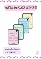 Vista previa - Juegos / Gamificación - TARJETAS PARA PAUSAS ACTIVAS II - Portada