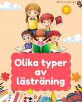 förhandsvisning - Olika typer av lästräning - försättsblad