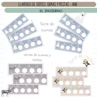 Vista previa - Refuerzo / NEE / Materiales de apoyo - INVIERNO - ABN: Series de sumas y restas. Cálculo Invernal. - Portada