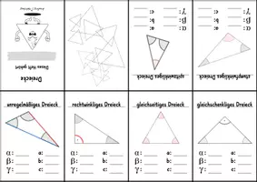 Vorschau - Arbeitsblätter - Faltbuch Dreiecke - Seite 1
