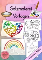 Vorschau - Mal- und Bastelvorlagen - Salzmalerei Vorlagen als Kunstprojekt - Deckblatt