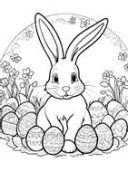 Vorschau - Arbeitsblätter - Ausmalbild Ostern Ostereier Osterhase Kunst Bilder ausmalen - Seite 3