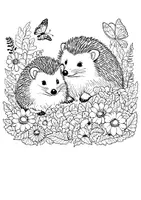 Vorschau - Arbeitsblätter - Ausmalbilder Igel - Seite 2