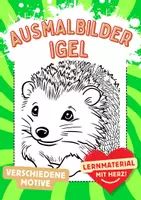 Vorschau - Arbeitsblätter - Kunst Igel Ausmalbilder Bilder ausmalen Malbuch - Deckblatt