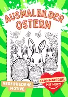 Vorschau - Arbeitsblätter - Ostern Ostereier Osterhase Ausmalbilder Kunst - Deckblatt