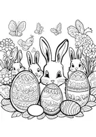 Vorschau - Arbeitsblätter - Ostern Ostereier Osterhase Ausmalbilder Kunst - Seite 2