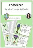 Vorschau - Bildkarten - Frühblüher Lesekarten und Abschreibbüchlein - Deckblatt