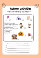 Vorschau - Arbeitsblätter - Autumn activities - Deckblatt