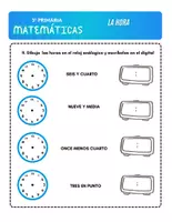 Vista previa - Hojas de trabajo - 3P MATEMATICAS T7 EL CALENDARIO Y LAS HORAS - página 3