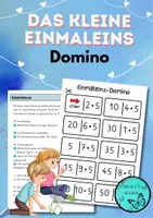 Vorschau - Arbeitsblätter - Das kleine Einmaleins: Domino für die 5er-Reihe - Deckblatt