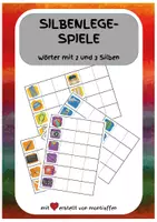Vorschau - Arbeitsblätter - Silben - ein Materialpaket für die Freiarbeit und den Deutschunterricht - Seite 1