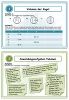 Vorschau - Stationenlernen - Lerntheke: Kugel (Volumen, Oberfläche, Umfang & Gewicht) - Seite 2