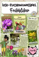 Vorschau - Spiele - Lese-Zuordnungsspiel: Frühblüher - Deckblatt