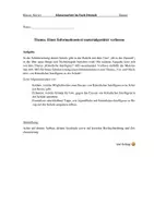 Vorschau - Klassenarbeiten - Klassenarbeit - Informierendes / Materialgestütztes Schreiben "Künstliche Intelligenz (KI) in der Schule" - Deckblatt