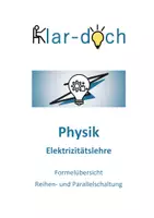 Vorschau - Poster - Physik - Elektrizitätslehre: Formelübersicht Reihen- und Parallelschaltung - Seite 1