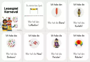 Vorschau - Spiele - Karneval Fasching - Lesespiel - Ich habe... Wer hat? - Seite 2