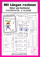 Vorschau - Arbeitsblätter - Längen - Arbeitsheft (m/cm umwandeln, ergänzen, Addition) - Deckblatt