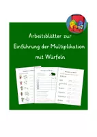 Vorschau - Arbeitsblätter - Arbeitsblätter Einführung der Multiplikation mit Würfeln - Deckblatt