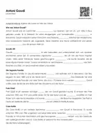 Vorschau - Arbeitsblätter - Antoni Gaudí (Lückentext, Erklärvideo, Übungen) - Deckblatt