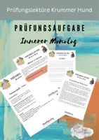 Vorschau - Arbeitsblätter - Kreative Schreibaufgabe Innerer Monolog Krummer Hund - Deckblatt