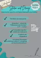 Vorschau - Arbeitsblätter - Liebeslyrik - Sturm und Drang - Willkommen und Abschied (Goethe) - Deckblatt
