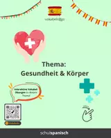 Vorschau - Bildkarten - Spanische Redekarten "Gesundheit und Körper" - Seite 1