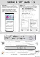 Vorschau - Arbeitsblätter - Writing a party invitation and a reply - Deckblatt