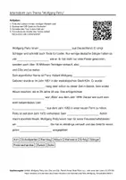 Vorschau - Arbeitsblätter - Arbeitsblätter zum Thema "Wolfgang Petry" (Lückentext, Hörverstehen) + Lösung & MP3 - Deckblatt