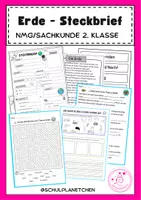 Vorschau - Stationenlernen - Steckbrief Erde (Suchsel/Lückentext) - NMG/Sachkunde - Deckblatt