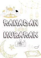 Vorschau - Mal- und Bastelvorlagen - Ramadan Mubarak - Malvorlage - Deckblatt