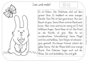 Vorschau - Arbeitsblätter - Lesen und Malen - Ostern - Seite 3