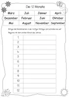 Vorschau - Arbeitsblätter - Das neue Jahr beginnt - Jahreszeiten, Monatsnamen, Wochentage - Seite 2