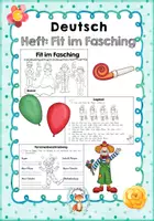 Vorschau - Arbeitsblätter - Deutsch: Heft "Fit im Fasching" - Deckblatt