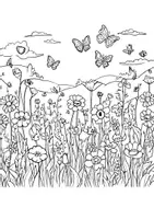 Vorschau - Arbeitsblätter - Frühling Blumen Ausmalbild Bilder ausmalen Kunst - Seite 2