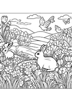 Vorschau - Arbeitsblätter - Frühling Blumen Ausmalbild Bilder ausmalen Kunst - Seite 3